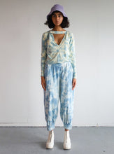 Load image into Gallery viewer, Buy Starry Day Knitted Rib Top with Indigo Leaves
