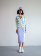 Load image into Gallery viewer, Buy Starry Day Knitted Rib Top with Indigo Leaves Online
